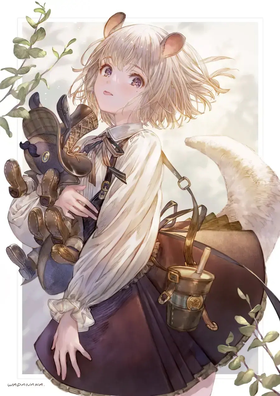 【绘画作品】动漫二次元少女,尾巴,不止是用来挠痒痒哦