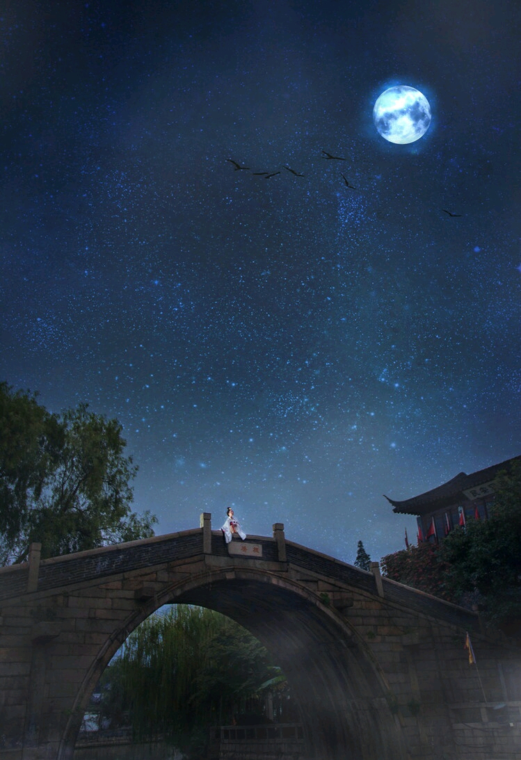 唯美图片 「第十三期」 月夜与星空