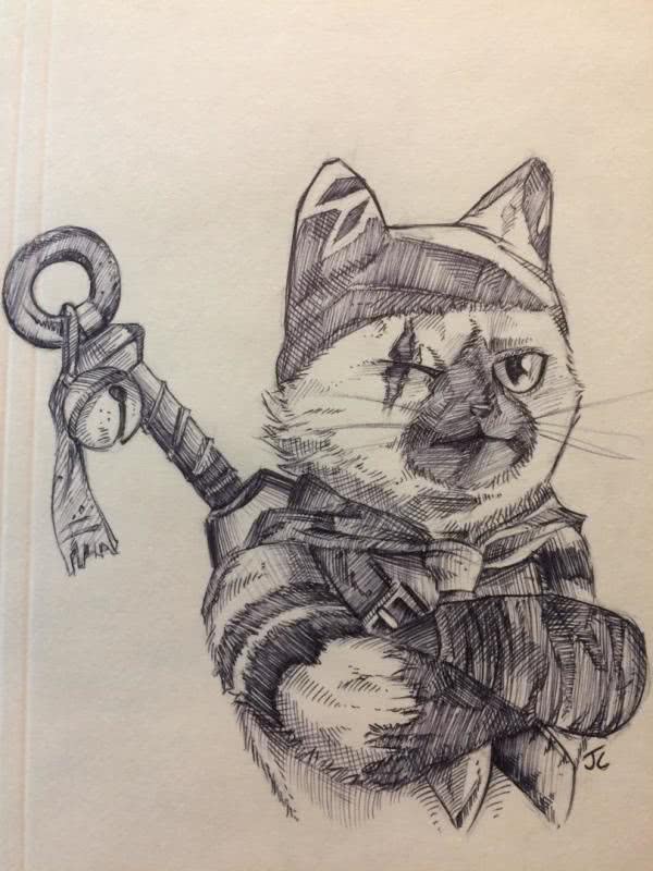 会画画,又喜欢《怪物猎人:世界》的小伙伴们也拿起画笔来一幅吧!