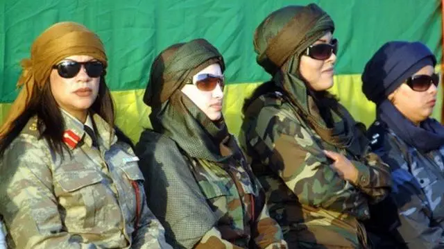 全球唯一的女兵亲卫队，每人都是卡扎菲亲自挑选，标准只有一个