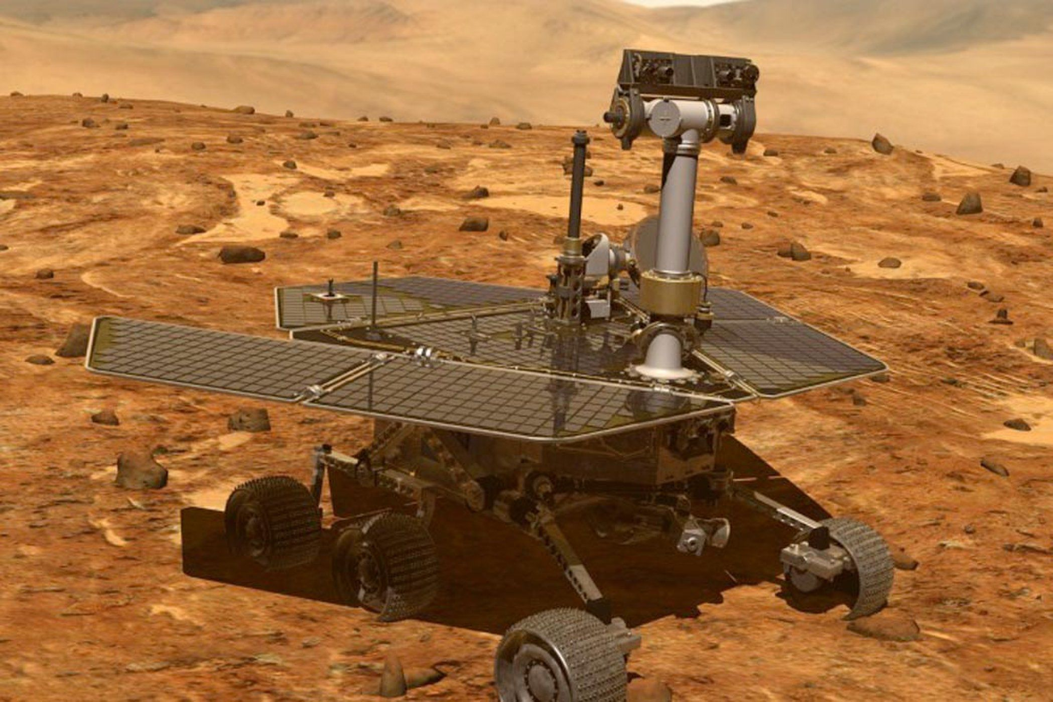 2月13日"机遇号"在火星上运行15年后宣告死亡!