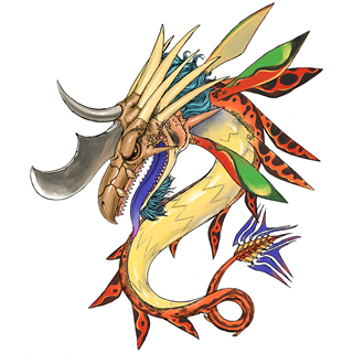 百万海龙兽(超海龙兽) メガシードラモン mega seadramon