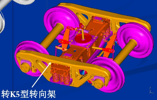 转k5型转向架,既保持了美国原摆动式转向架的优点,又适合中国铁路