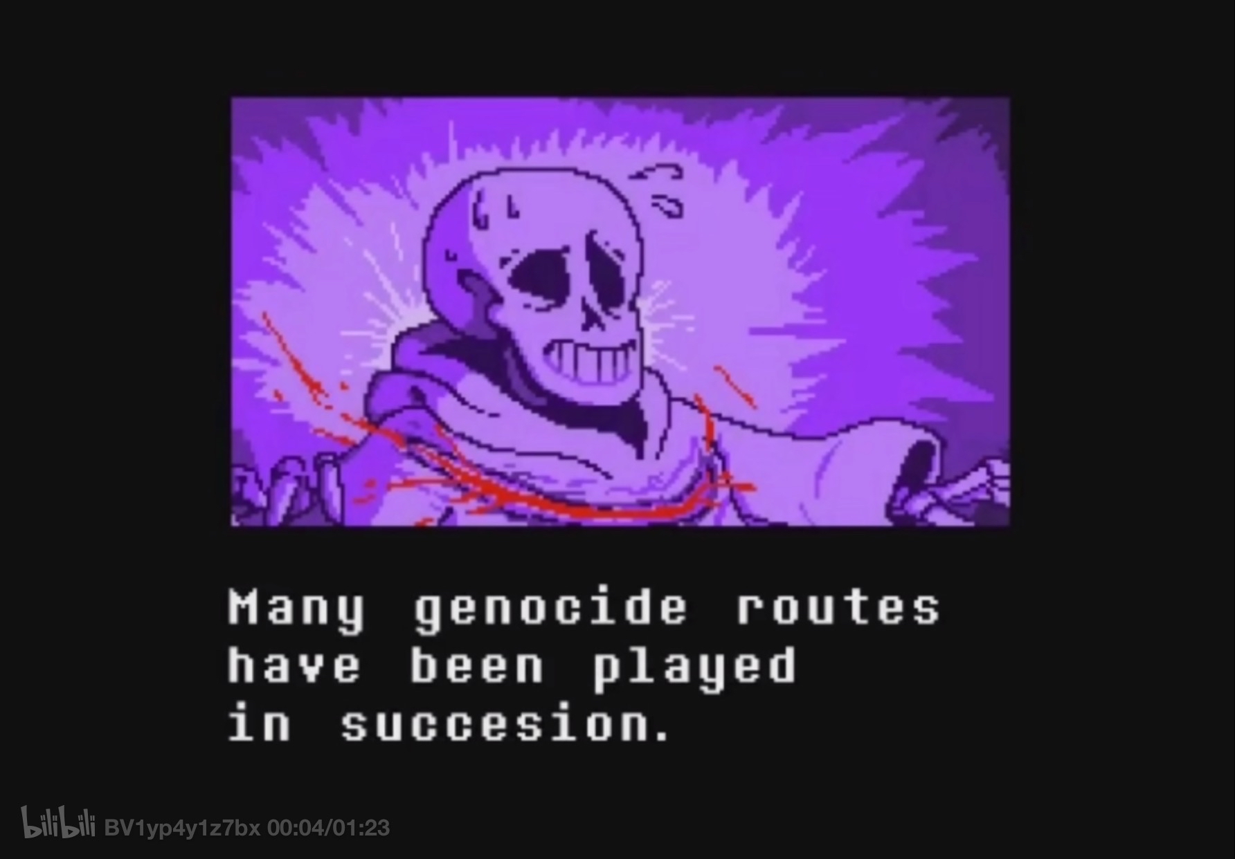 故事发生在反转之下许多屠杀线打完后 papyrus试图阻止玩家,但都失败