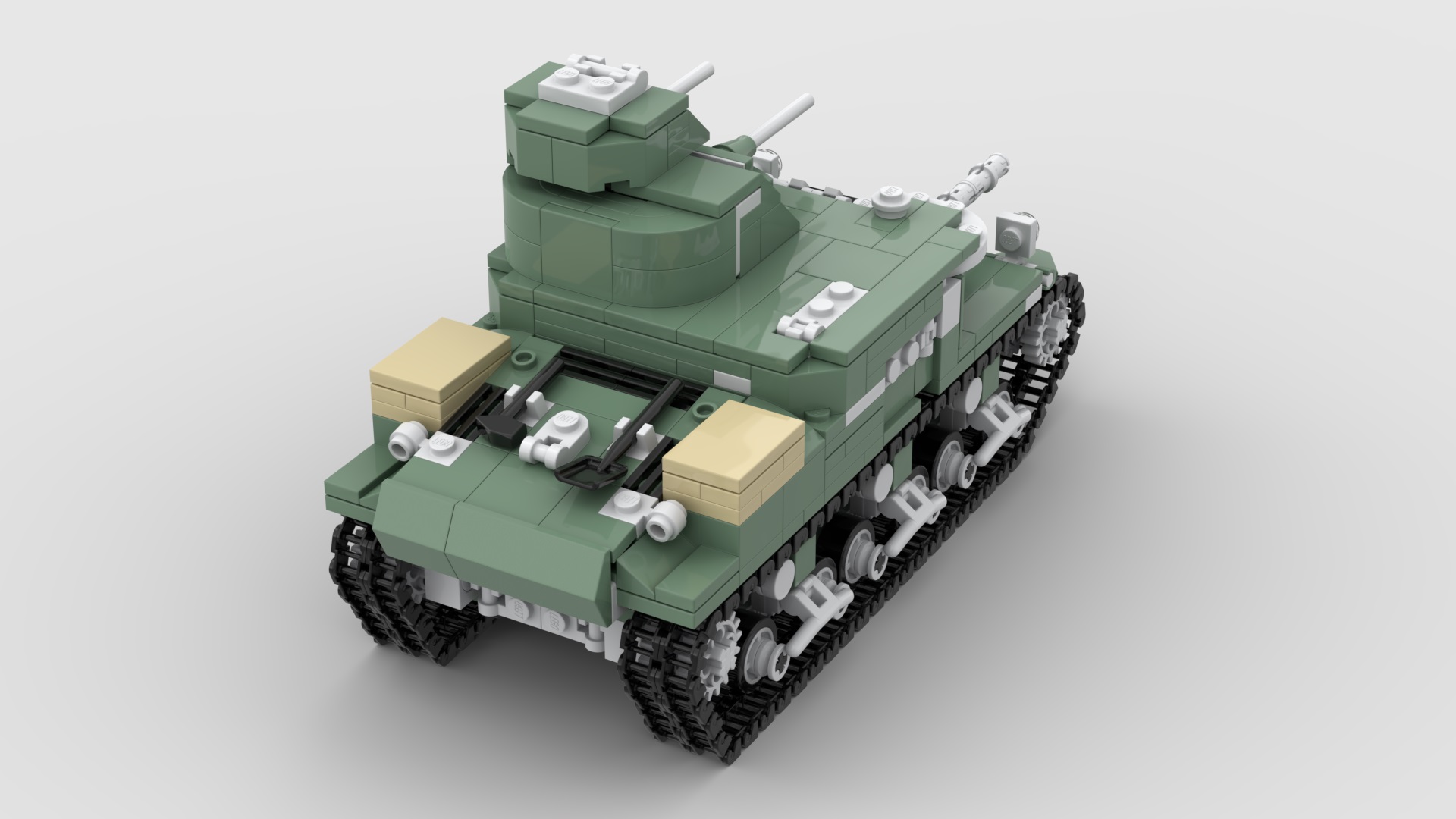 【乐高moc】m3 lee 李中型坦克