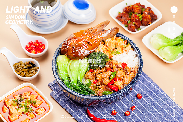 成都外卖美食拍摄烤鸭饭拍摄菜品菜单美团外卖美食摄影饿了么简餐拍摄