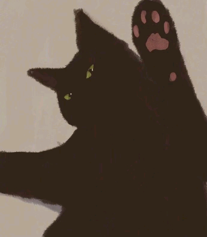 日本插画师 秋野コゴミ 的黑猫插画