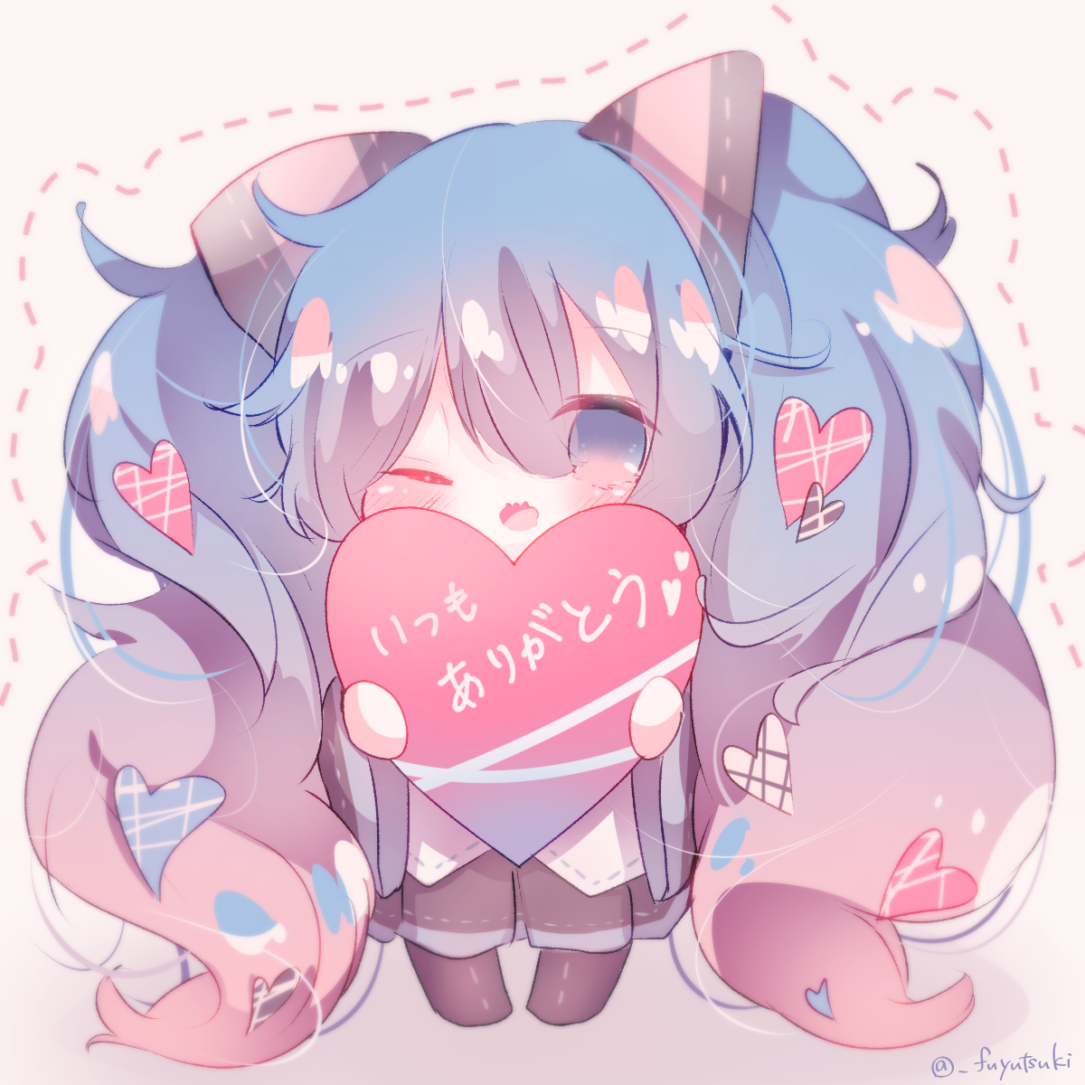 miku生日快乐!q版初音 可爱动态图