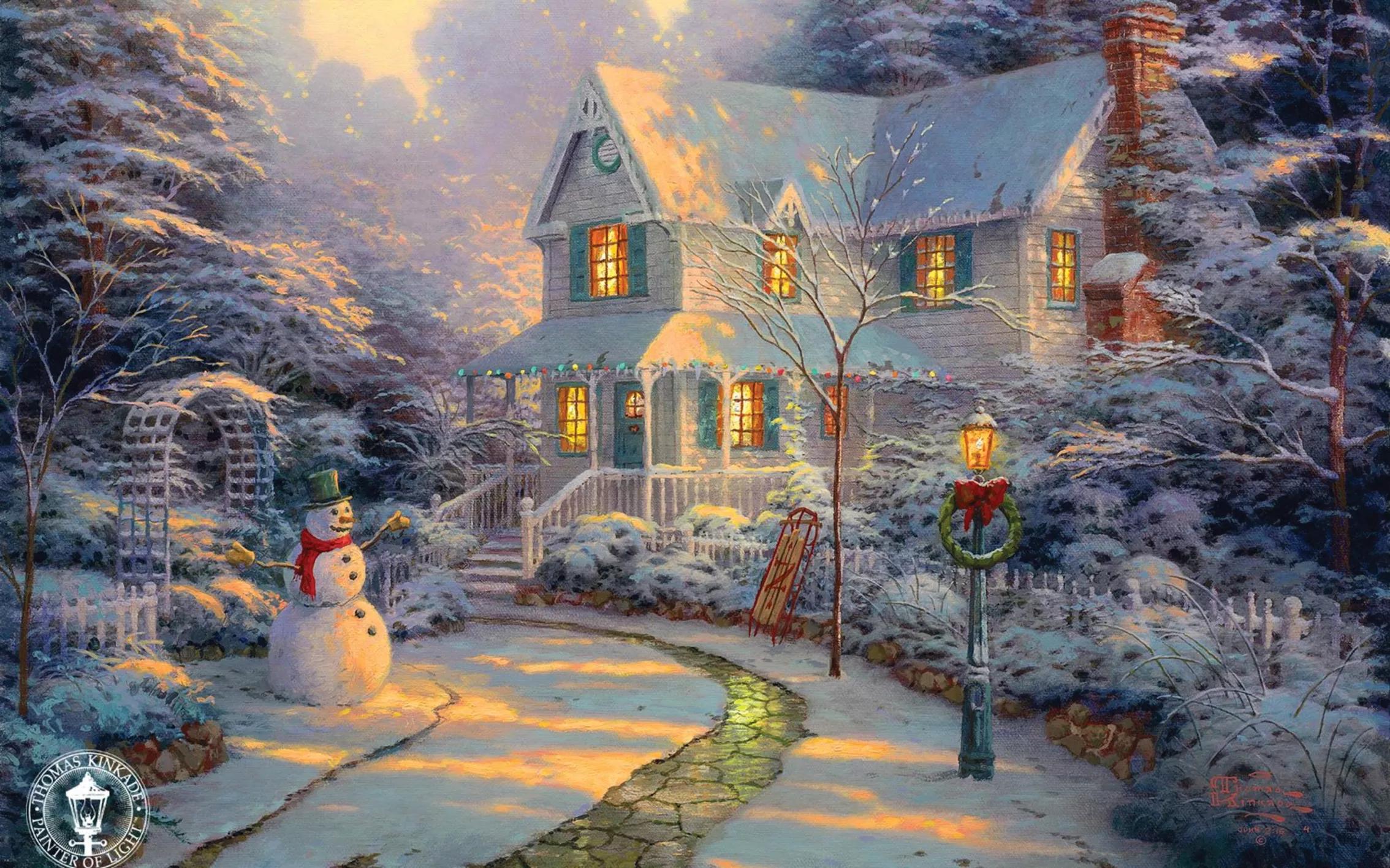 托马斯.金凯德(thomas kinkade)梦幻风格油画作品鉴赏