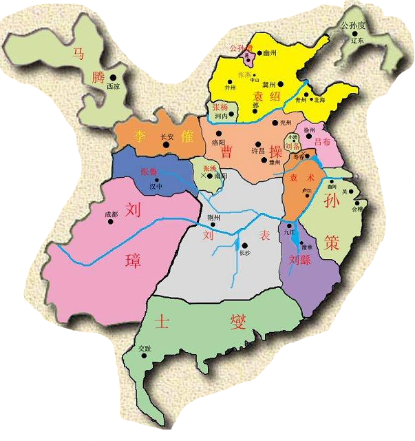 影视 电视剧 三国演义 39张地图直观分析历史 197年1月,袁术称帝.