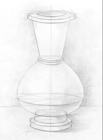 图解素描几何体头像五官的透视明暗适合教学和零基础临摹