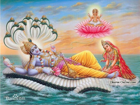 舍沙又称阿难陀龙,是印度教中的神明,是拥有一千个蛇头的那伽之王