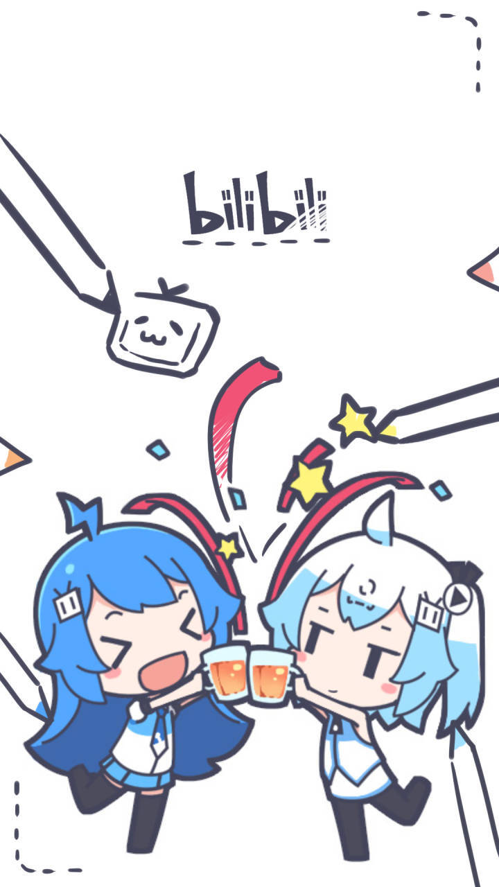 bilibili2233干杯,bilibili干杯 手机壁纸|2233专题 十一周年快乐!by:b站盐泽 2021年8