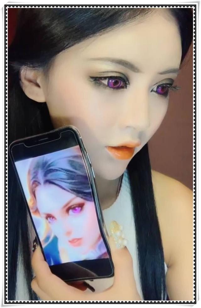 大佬仿妆王者荣耀英雄,其他基本完美,看到貂蝉要恋爱了!