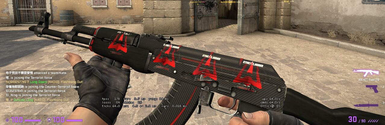 csgo: ak47红线 贴纸的巅峰艺术搭配!(多图警告)