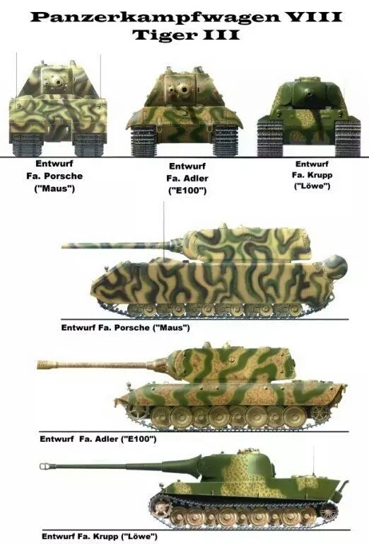 其中一个狮式坦克设计原图相当的前卫,外型类似象式驱逐坦克(费迪南)