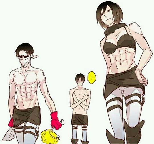 那些收集到的性转,女装的艾伦&兵长的图片【第四期】