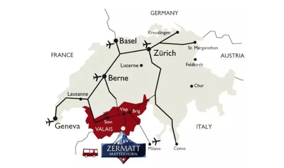 瑞士铁路攻略,可省一半费用 从机场如何抵达采尔马特zermatt?