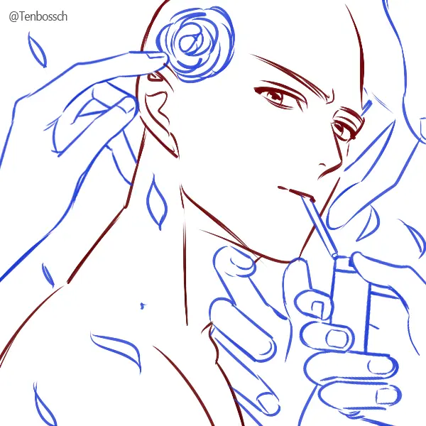 绘画 画画 板绘 线稿 原画 cp 插画 临摹 ps 姿势参考