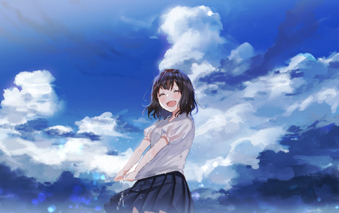 【绘画素材】被雨淋湿的人儿,衣服紧贴身子,别样的性感呢