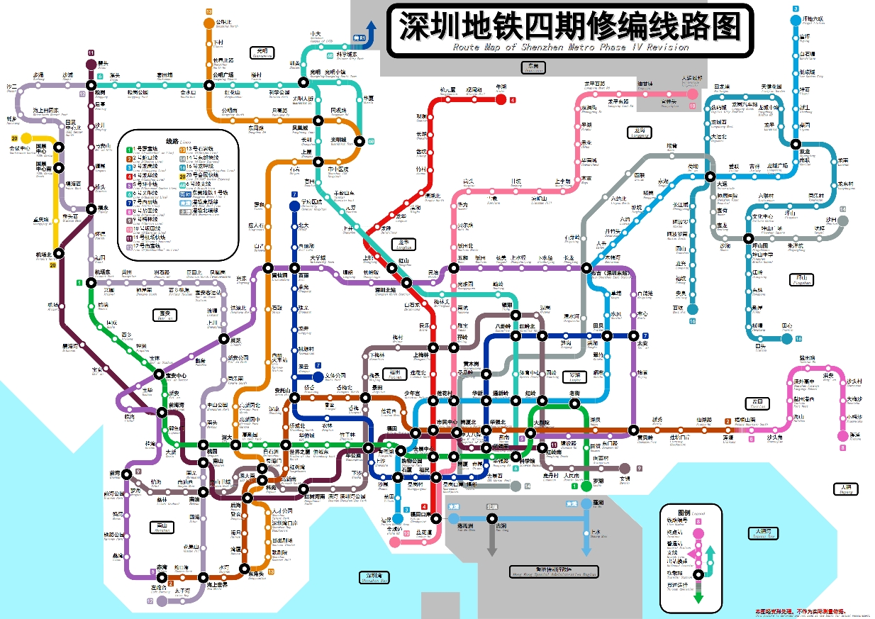 03a-版深圳地铁四期调整线路图绘制完成