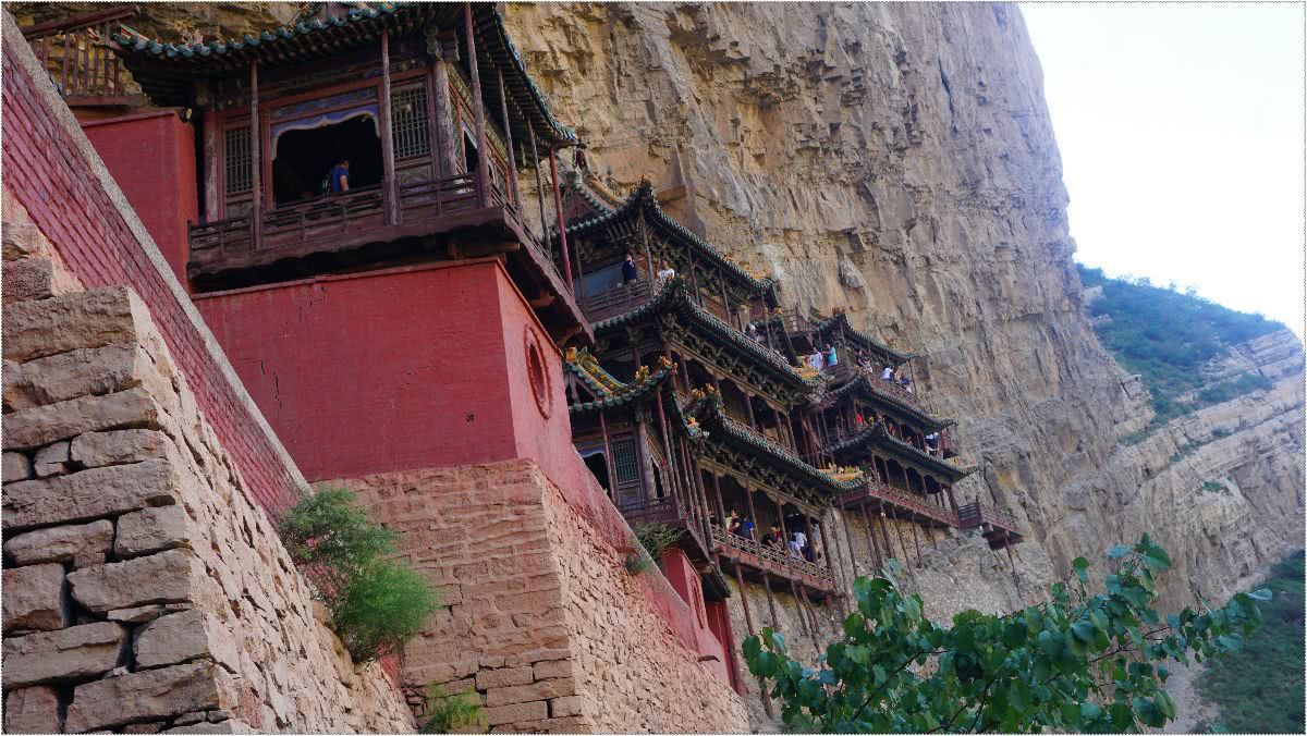 三教相牵峭壁,万仞山前高阁,山西千年悬空寺 哔哩哔哩