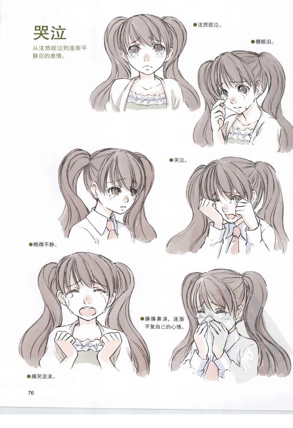 绘画素材| 漫画人物表情,动作画法素材,新手记得收藏临摹