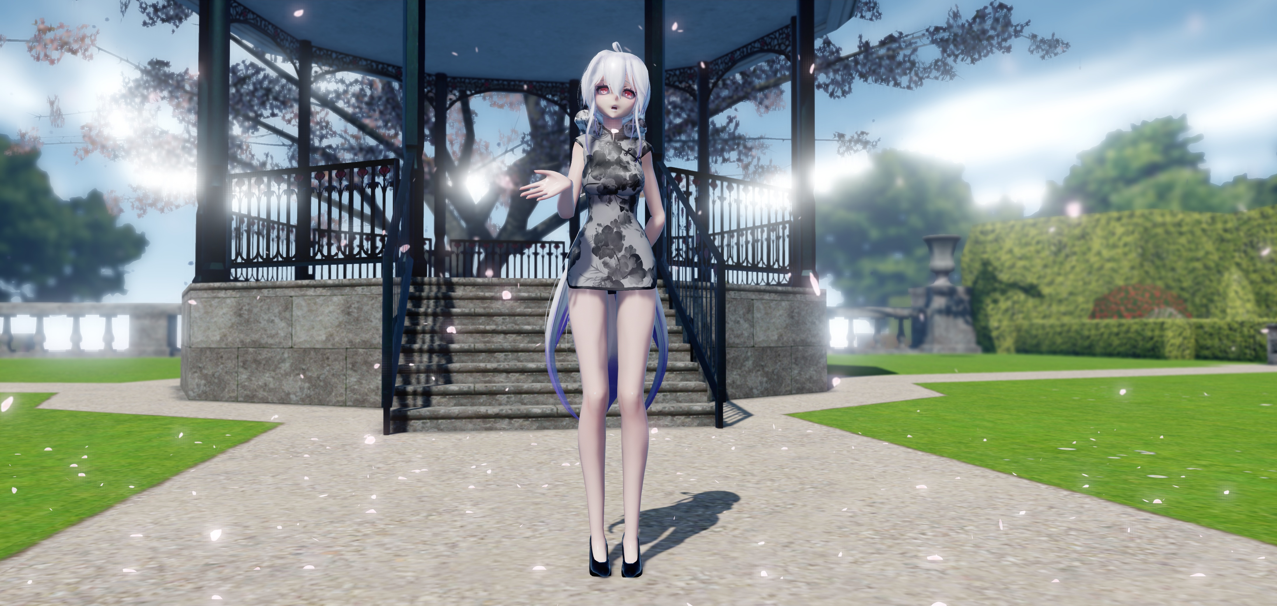 mmd弱音长腿haku穿上旗袍无论在哪里都是这么闪亮