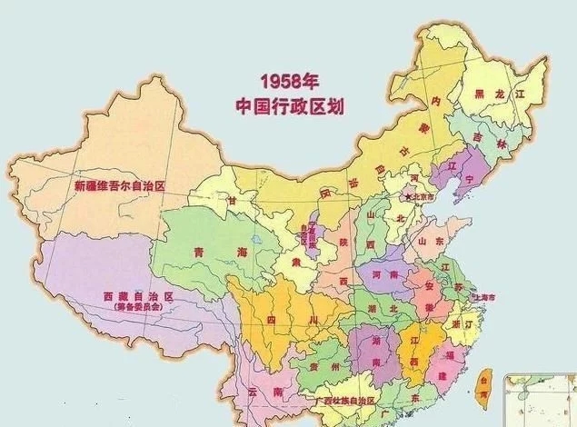 1951年1999年中国行政区划地图变化惊人