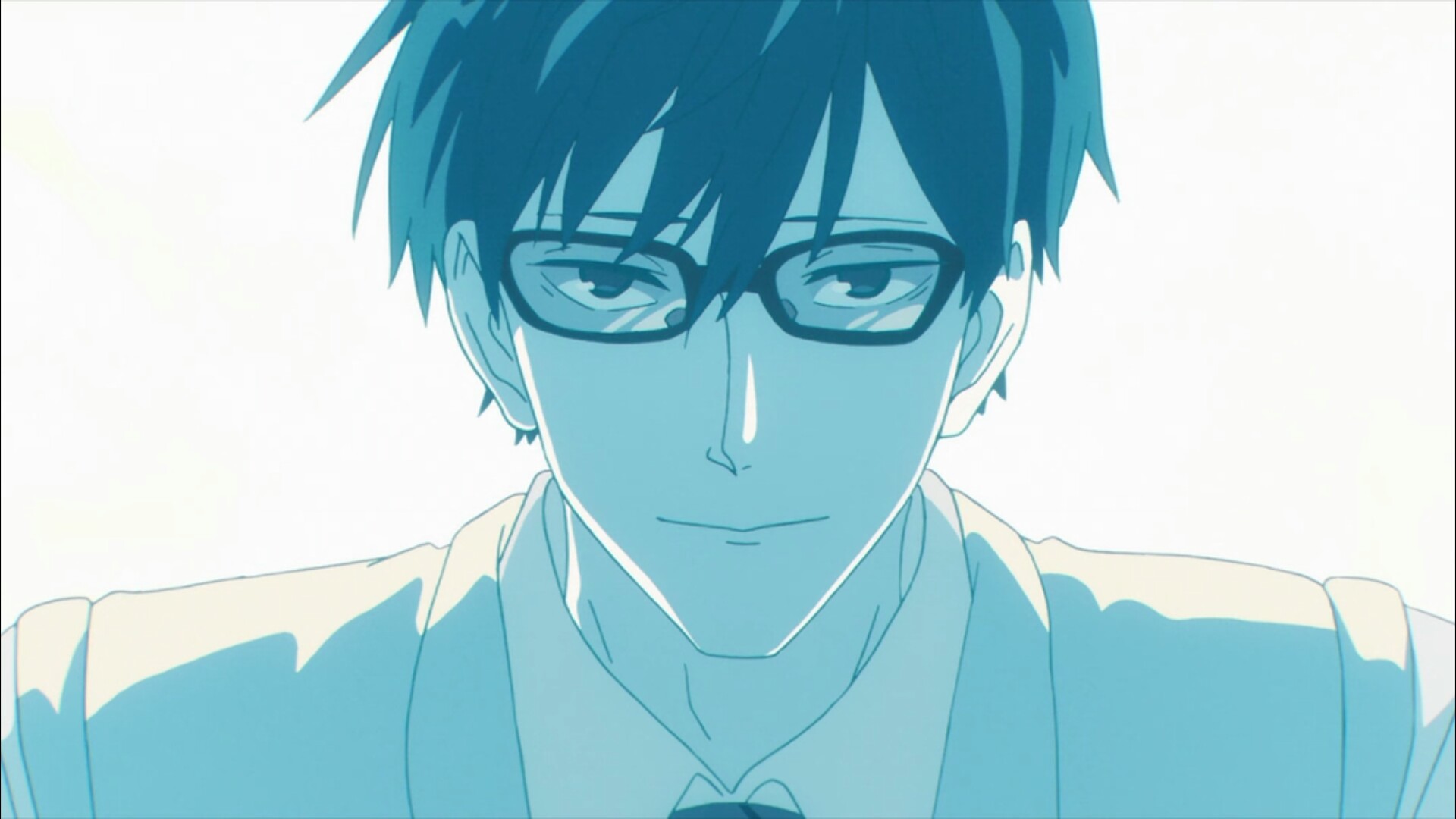 尼诺专注尾随30年,一个黑框眼镜就能减十岁,看起来跟吉恩同龄似的,不