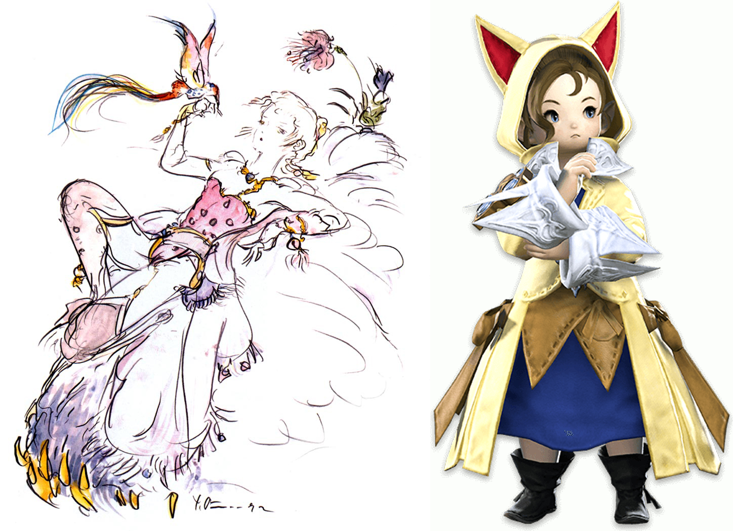 《ff5》和《ff14》中的可露儿·巴尔德西昂