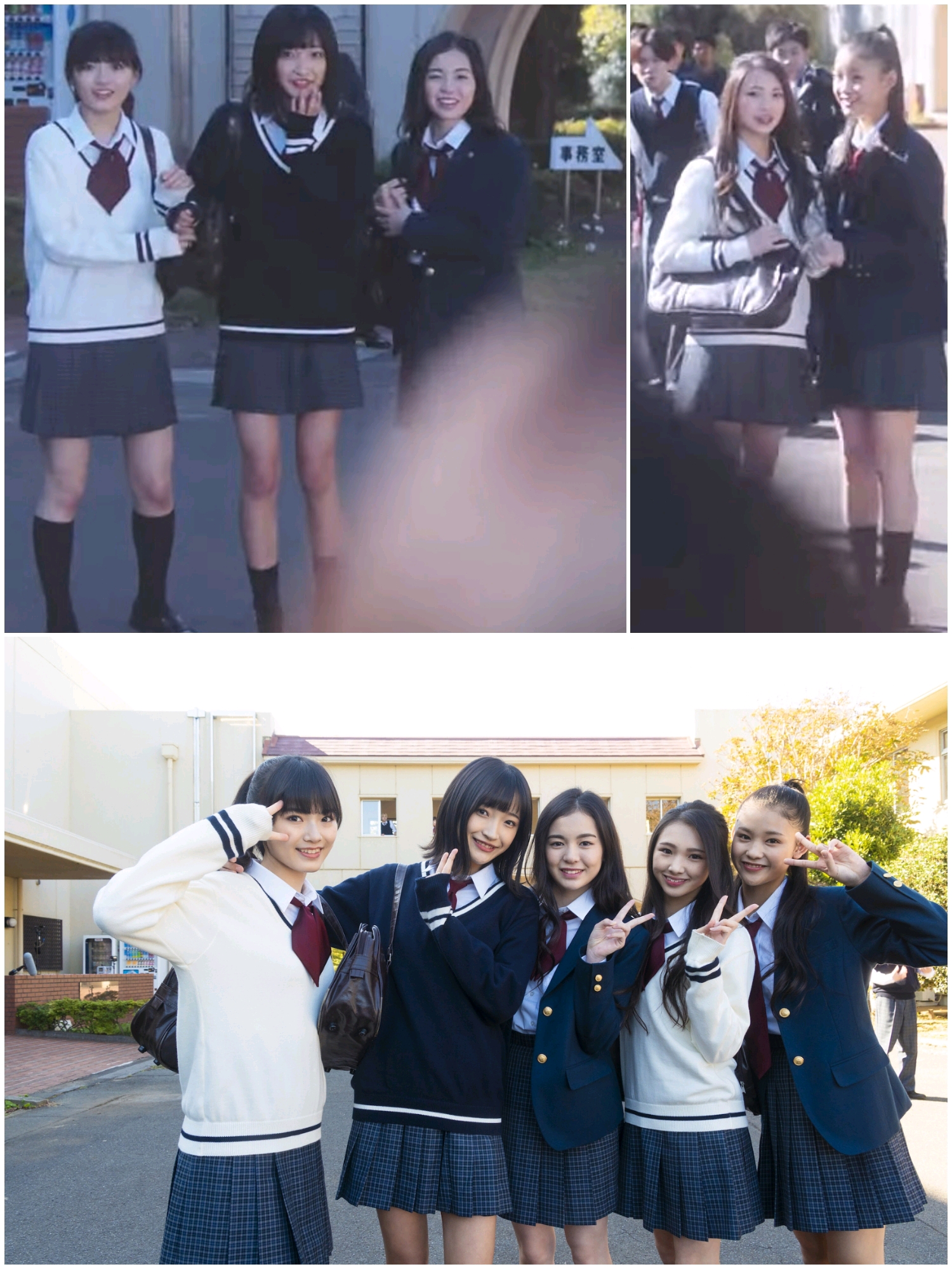 电影中的《girls》中,鹤屋美咲/小川桜花/増田来亜/山口绮罗/石井兰也
