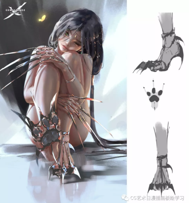 插画a站artstation,artstation插画 by wlop(王陵)鬼刀a站链接: https://www.artstation.com/search?
