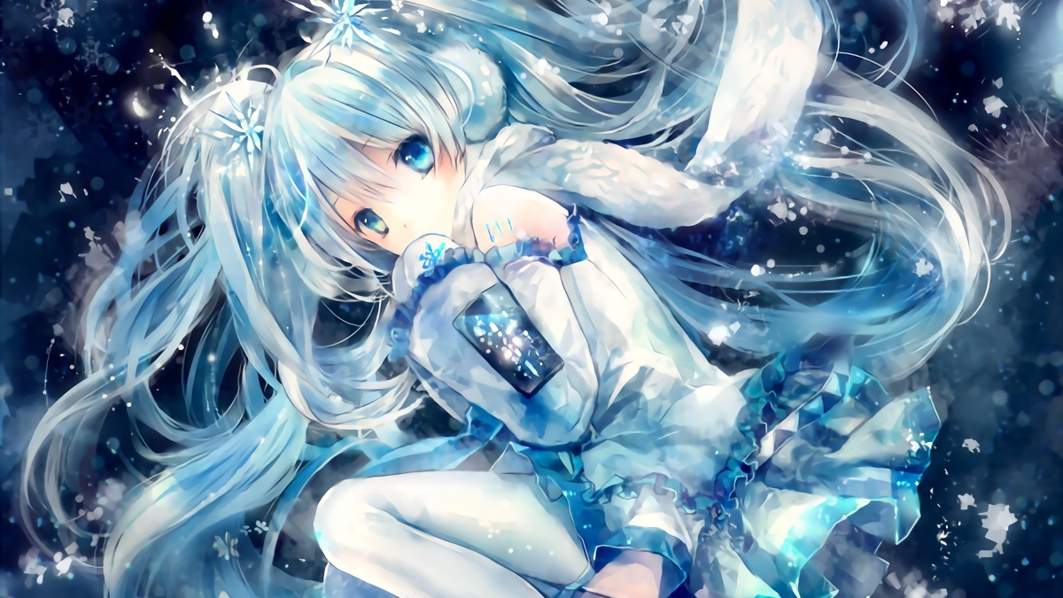 动画 动漫杂谈 【横屏裁剪】冬夜不寒雪初音01 下面的壁纸都是按照16