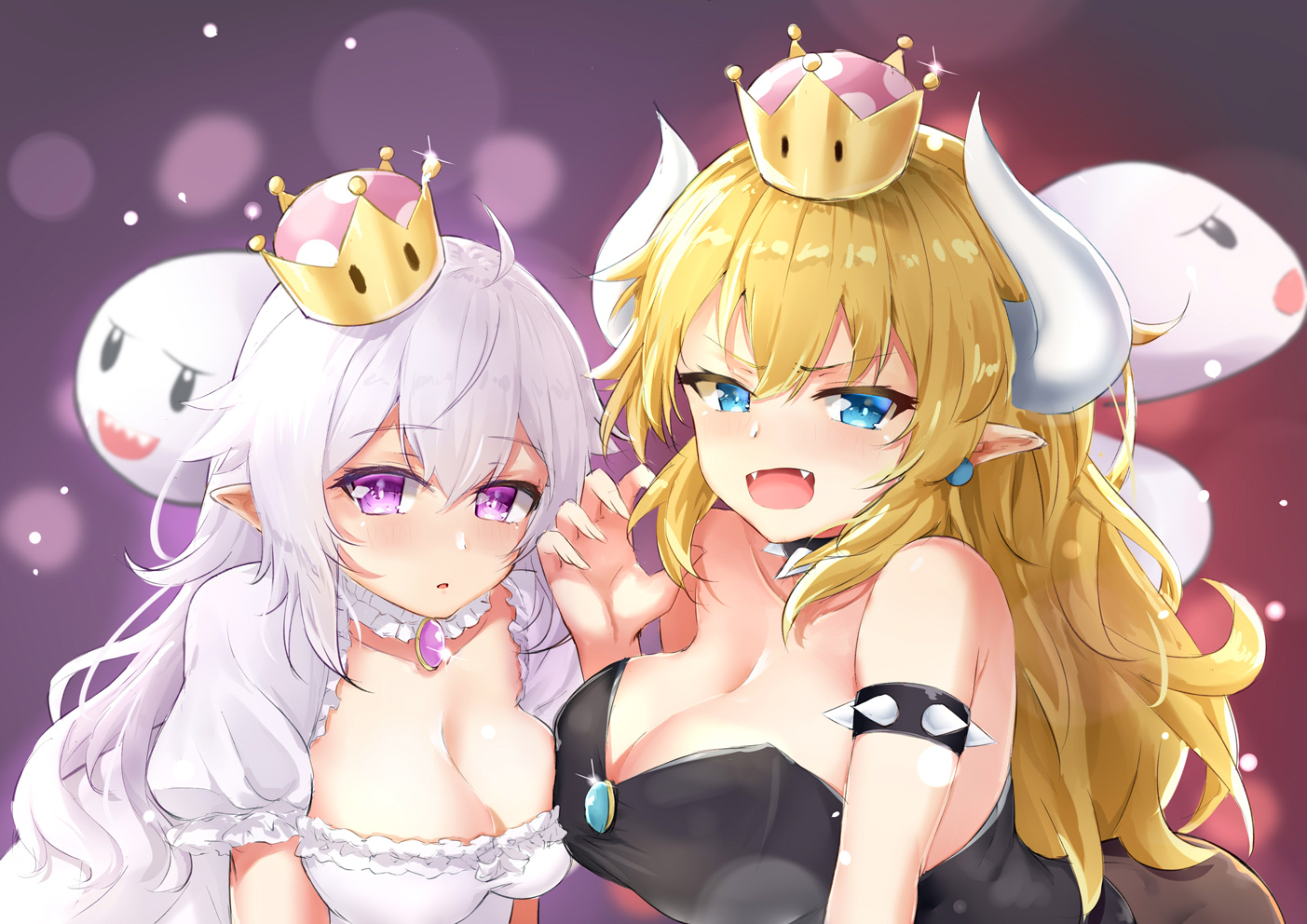 P站美图&画师分享 超级马里奥-库巴姬&幽灵娘 第一期