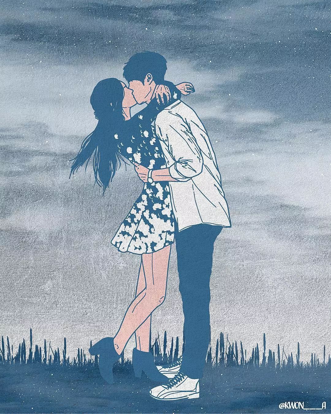 吻他,抱他,打他,2018年最亲密恋人插画大盘点!