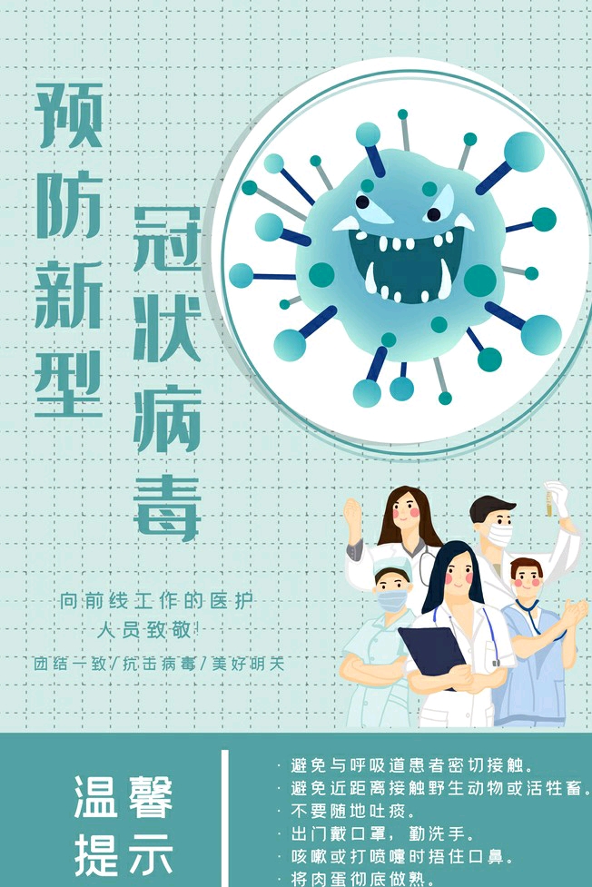 【抗击肺炎】珍爱生命 远离病毒 科普新型冠状病毒 教