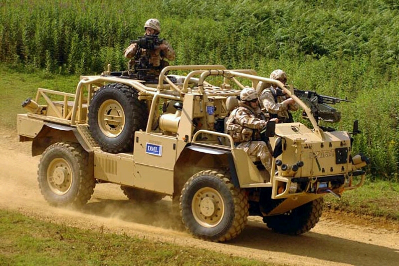 英军特种部队新一代特种作战车辆,是澳大利亚supacat公司生产的4x4