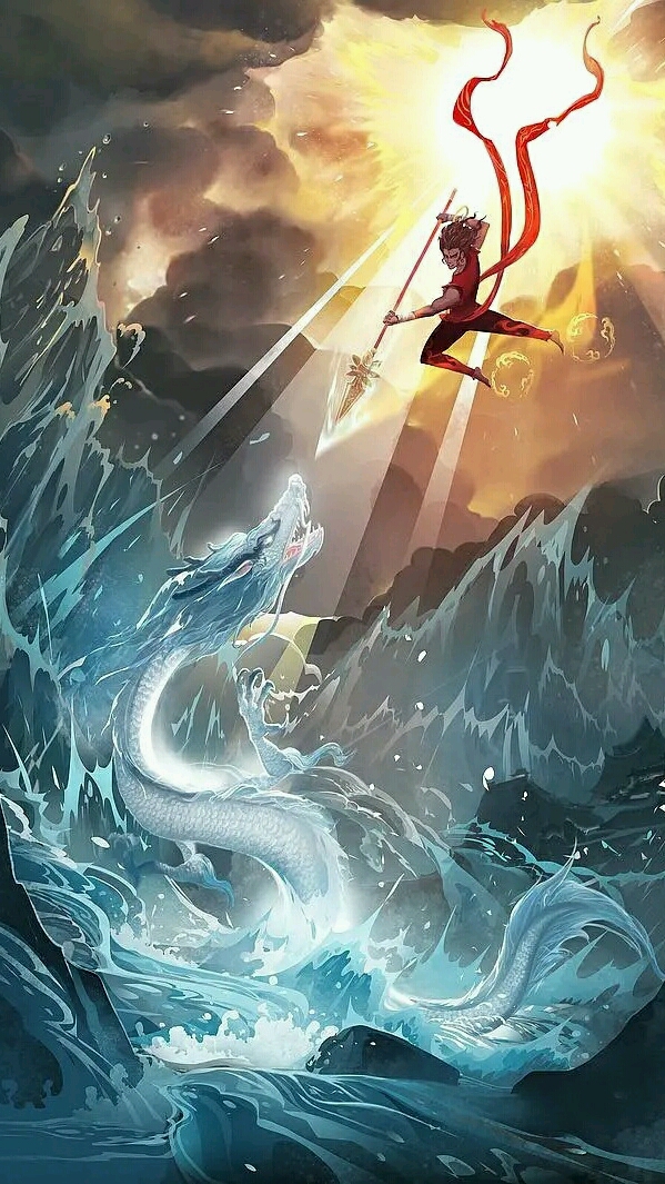 哪吒之魔童降世宣传海报漫画风壁纸