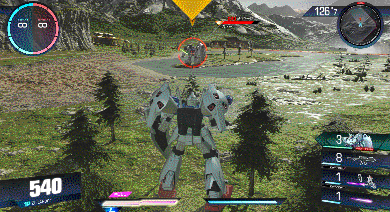 星屑之海的飞蝗 gundam versus 高达试作一号机全方位
