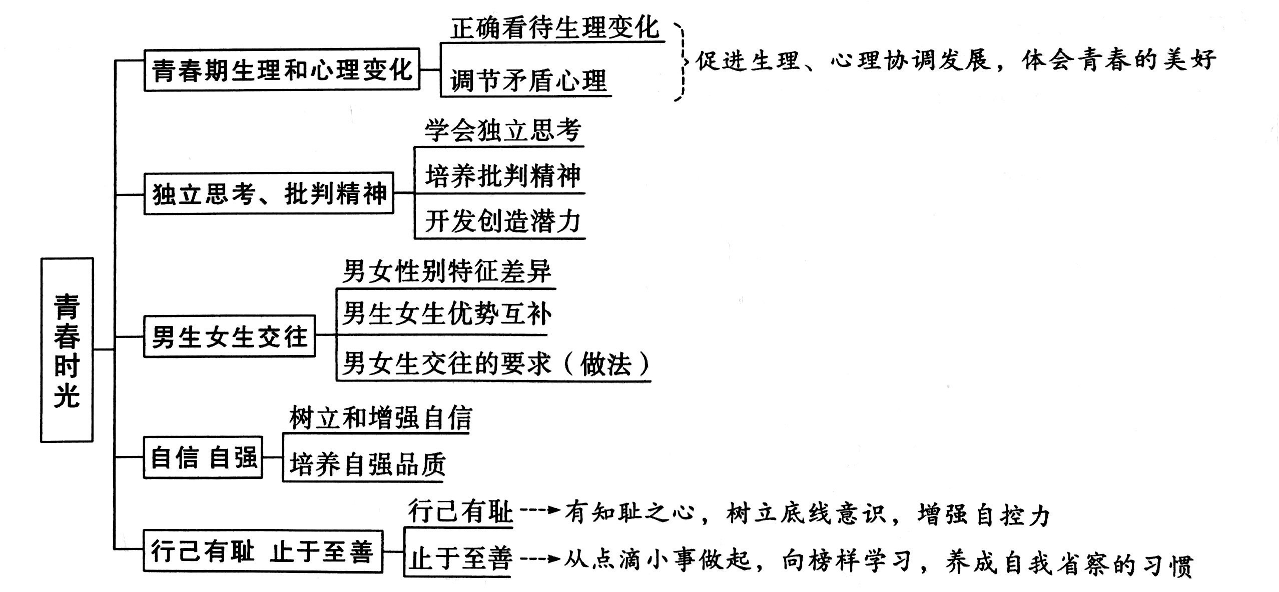 2021中考~政治~思维导图~七年级(下)