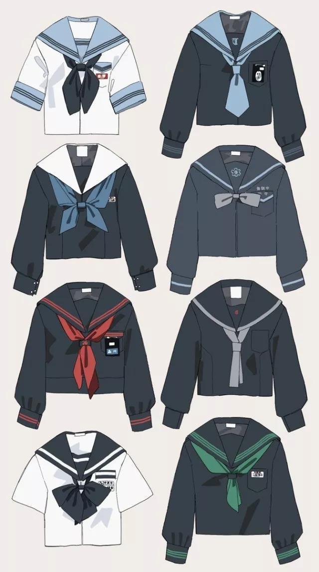 最近大火的各类jk制服 你会画多少种?