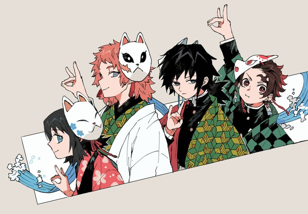 这位画师不仅创作了潮男版炭治郎还描绘宝可梦的温馨日常