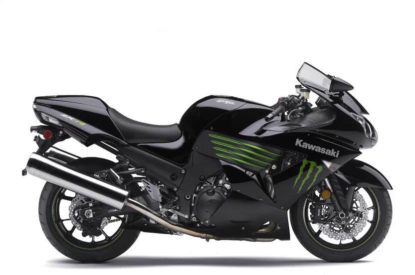 2010年,zx-14r增加了led辅助灯及更丰富的仪表盘,并且配色出现了"黑金