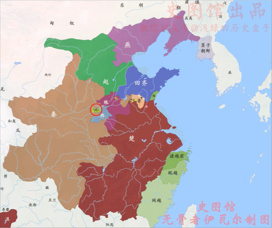 公元前260年战国形势图