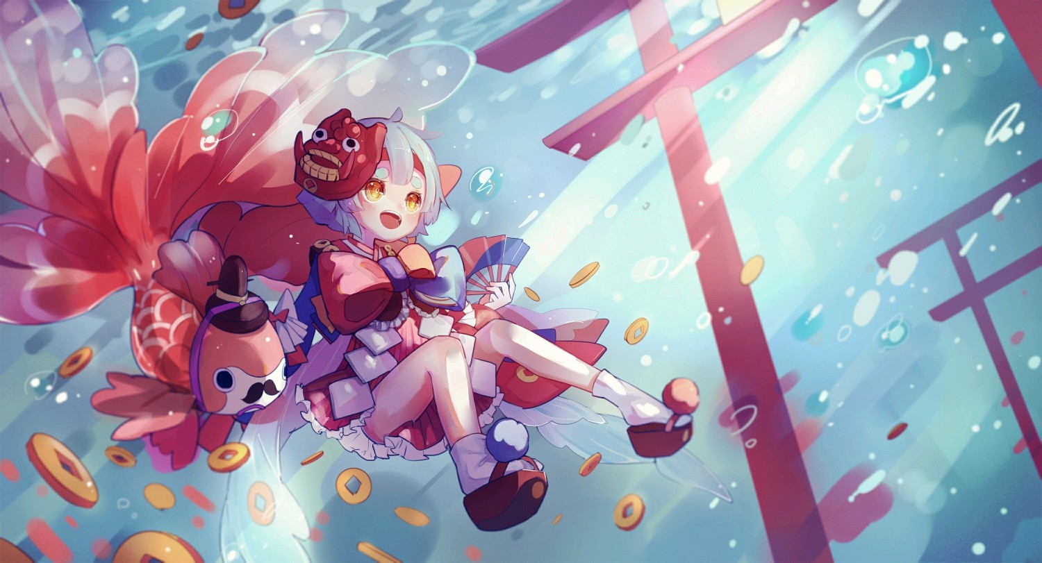 p站_id=62138357 阴阳师手游 金鱼姬 阴阳师 金鱼姬 画师:dadonika