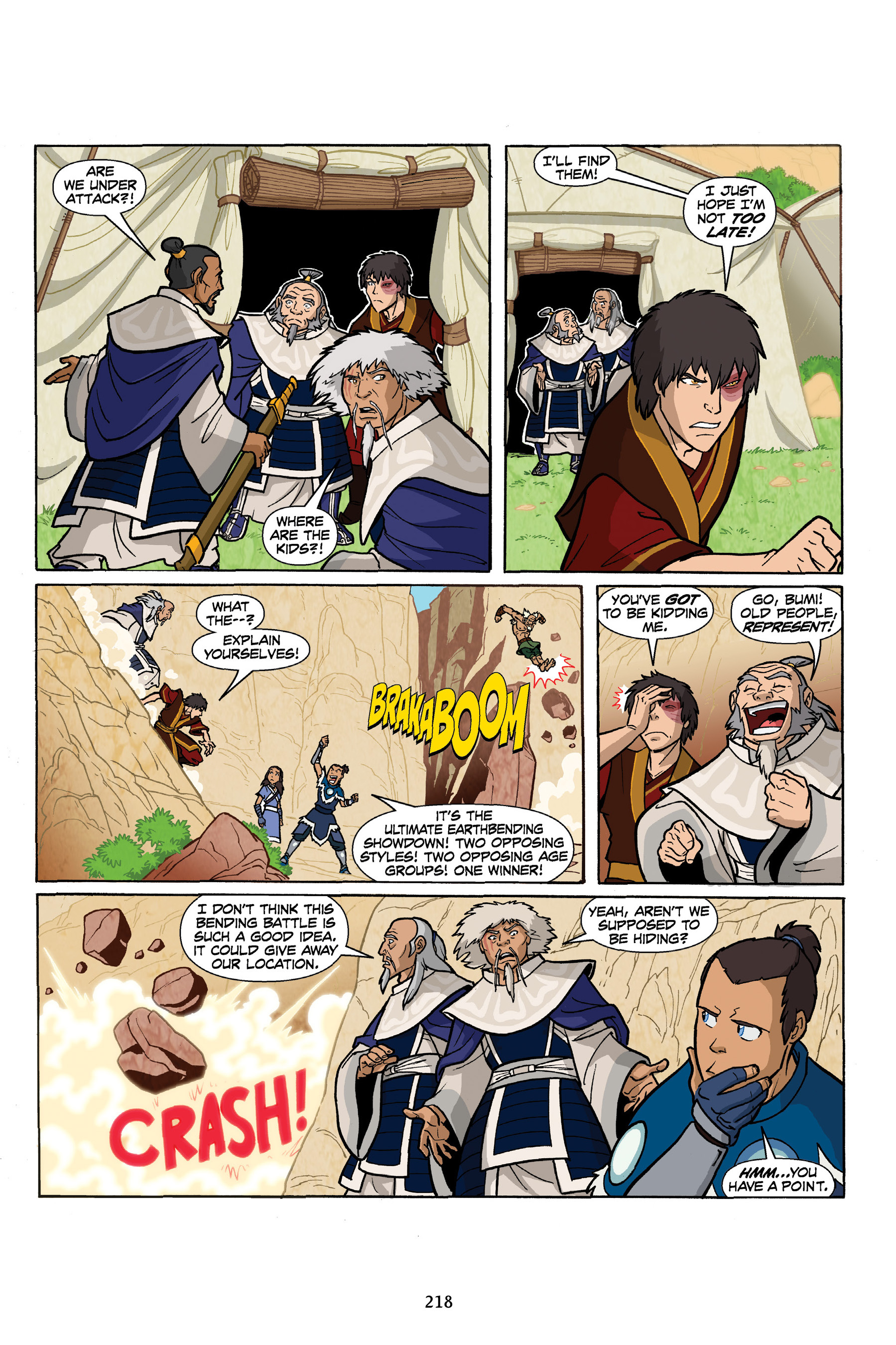 概述: while waiting for sozin's comet, bumi and toph have an