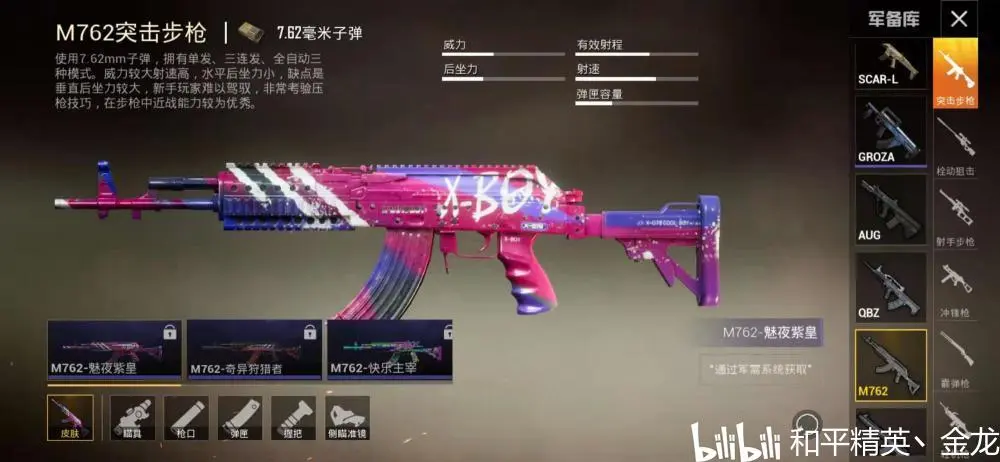 和平精英:盘点游戏里最好看的m762皮肤,第一个猛男必备!