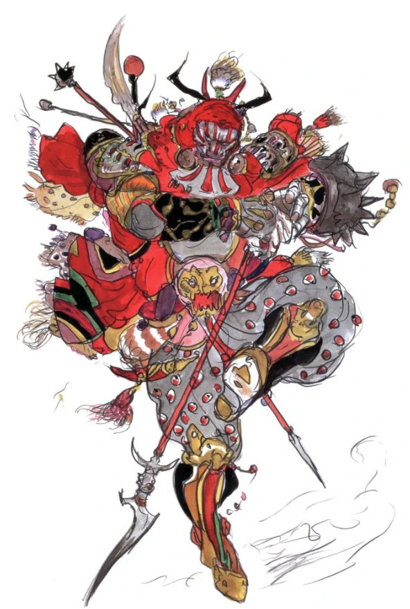天野喜孝老爷子认为既然要把二者结合起来,为何不多加一些日系的元素