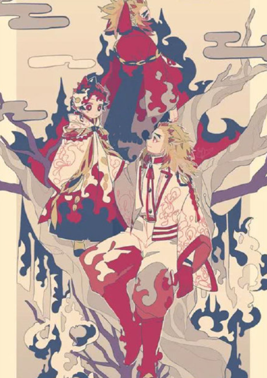 炭治郎,炼狱杏寿郎,和炼狱千寿郎